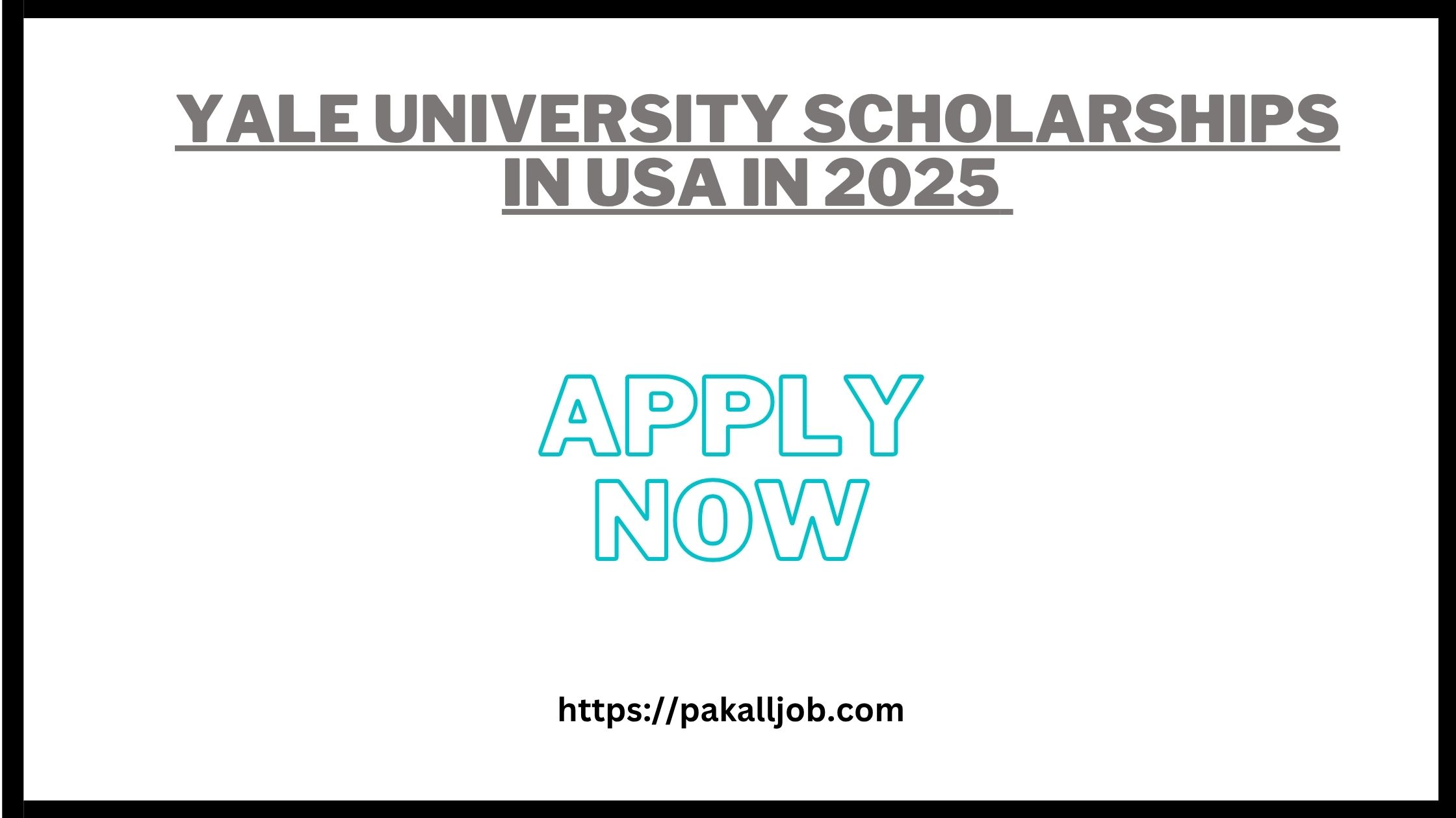 Yale University Scholarships in USA In 2025