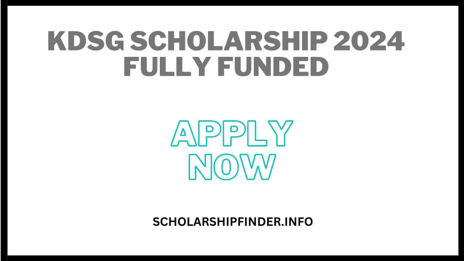 KDSG Scholarship 2024 - Fully Funded