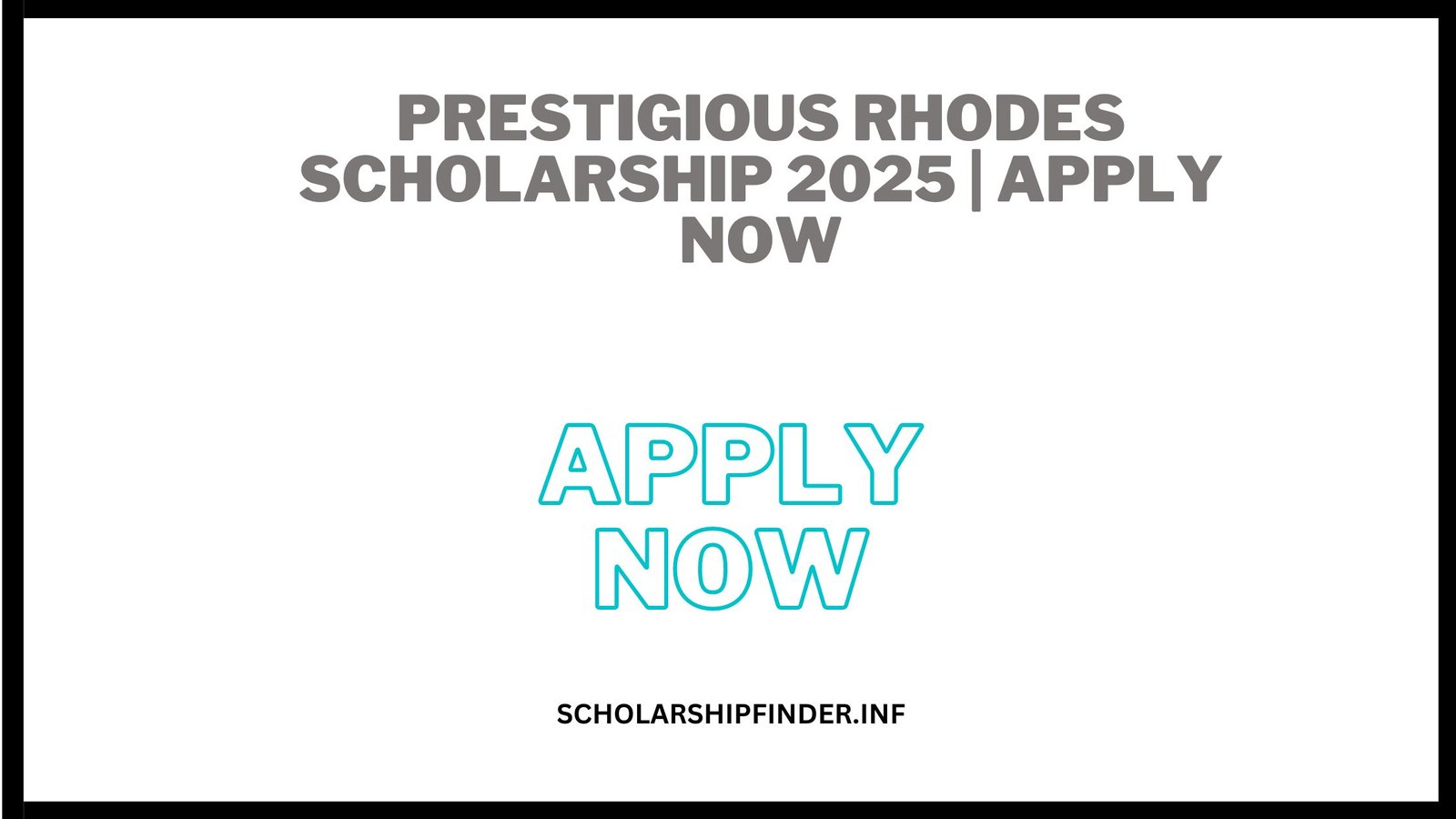 Prestigious Rhodes Scholarship
