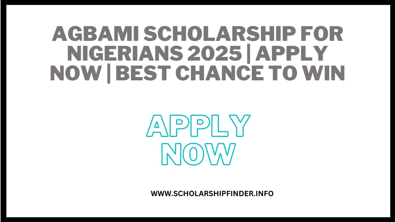 Agbami Scholarship for Nigerians 2025 | APPLY NOW | BEST CHANCE TO WIN