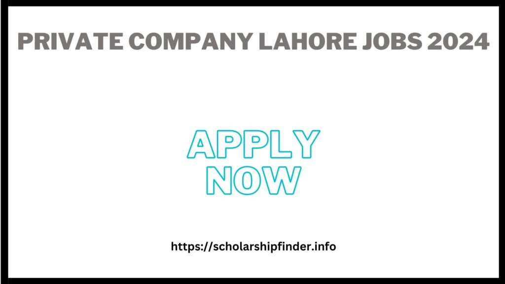 Private Company Lahore Jobs 2024