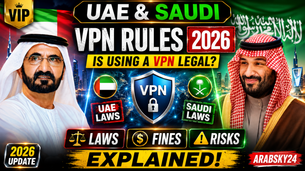 UAE & Saudi VPN Rules 2026: Is Using a VPN Legal? Laws, Fines & Risks Explained - Arabsky24